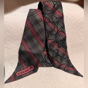 Coach Y2K Signature Tartan Pony Scarf - EUC